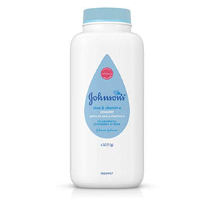 Johnsons Baby Powder with Aloe and Vitamin E Pure Cornstarch - 4 OZ