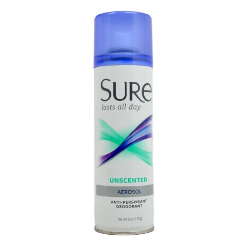 Sure Aerosol Unscented Anti-Perspirant & Deodorant Spray - 6 oz