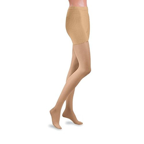 Jobst UltraSheer Pantyhose, 15-20 mm/Hg Compression, Silky Beige Color - Large.