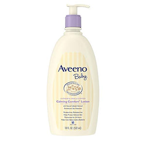 Aveeno Baby Calming Comfort Moisturizing Lotion, Lavender & Vanilla, 18 Fluid Ounce