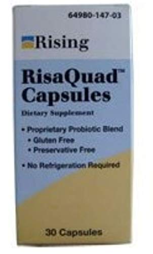 Rising Risaquad Capsules, Probiotic Dietary Supplement, Equivalent to Flora Q - 30 ea