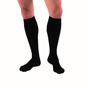 Jobst Mens Light Weight Dress Socks, 8-15 Mm / Hg Compression, Black Color -1 Ea