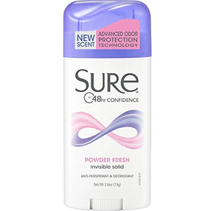 Sure Invisible Solid Deodorant Powder Scent - 2.6 oz