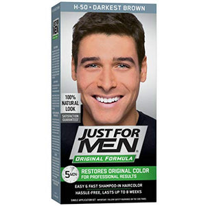 Just For Men Shampoo-In Hair Color, Darkest Brown 50 - 1 ea.