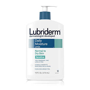 Lubriderm daily moisture lotion for normal - sensitive dry skin -  16 oz