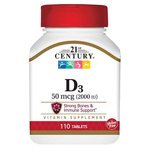 21st Century Vitamin D-2000 Maximum Strength D3 tablet - 110 Ea