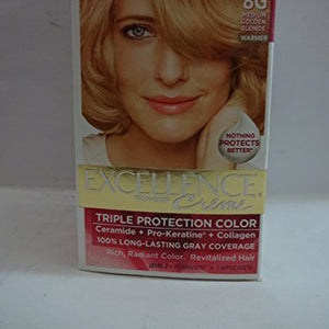 LOreal Excellence Triple Protection Hair Color Creme, 8G Golden Blonde - 1 Kit
