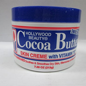Hollywood cocoa butter skin cream, with vitamin E - 7.5 oz.
