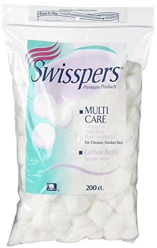 Swisspers multi care cotton balls triple size - 200 Ct