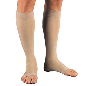 Jobst Medical Legwear Stockings Relief Compression Knee High 20-30 mm/Hg, Open Toe Beige, Large Full Calf - 1 ea