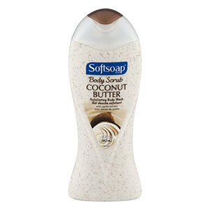 Softsoap Body Butter Scrub Coconut and Jojoba Butter Body Wash - 15 oz