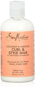 Shea Moisture Curl And Style Milk Nourishing Cream, Coconut And Hibiscus - 8 oz
