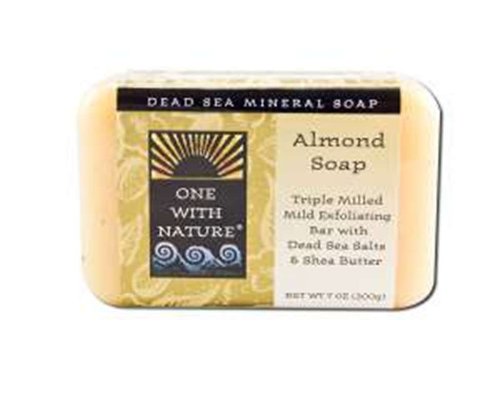 One With Nature - Dead Sea Mineral Bar Soap Mild Exfoliating Almond - 7 oz.