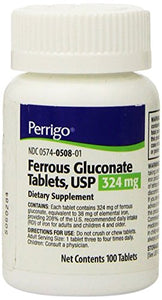 Ferrous gluconate 324 mg tablets - 100 ea