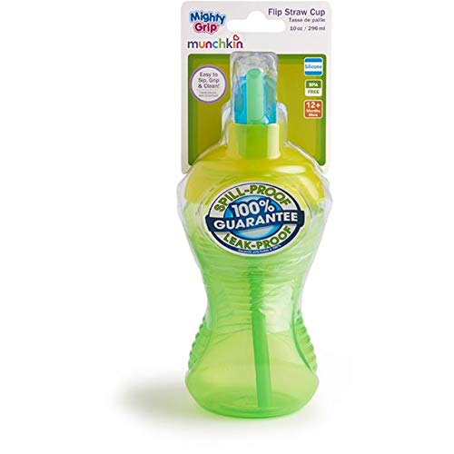 Munchkin mighty grip flip straw cup - 10 oz.