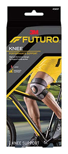 Futuro Sport Moisture Control Knee Support, Black and Blue Large - 1 ea