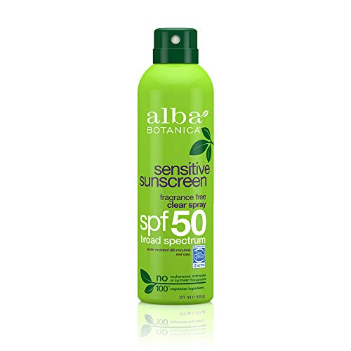 Alba Botanica Very Emollient, Fragrance Free Spray Sunscreen SPF 50, 6 Ounce