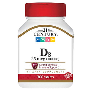 21st Century D 1000 iu Extra Strength Tablets - 300 ea