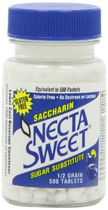 Necta Sweet Saccharin Sugar Substitute 0.5 Grain Tablets - 500 Each