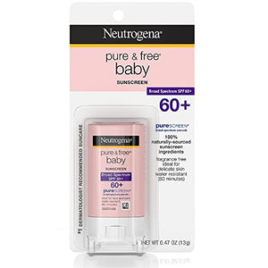 Neutrogena Pure And Free Baby Sunblock Stick, Spf 60+ - 0.47 OZ