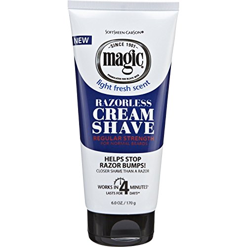 SoftSheen Carson Magic Razorless Cream Shave with Shea Butter, Regular - 6 OZ