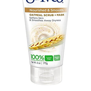 St. Ives Smooth And Nourished Scrub + Mask, Oatmeal - 6 oz.