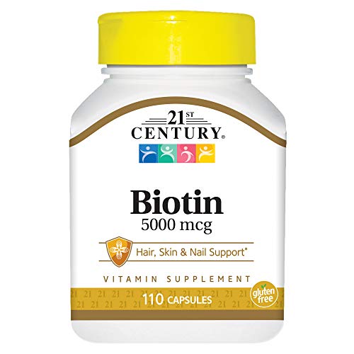 21st Century Biotin 5000 mcg High-Potency, Capsules - 110 ea