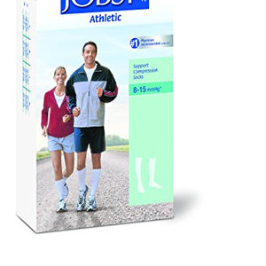 Jobst Mens Athletic Socks, White color, Size: Large - 1 Piece