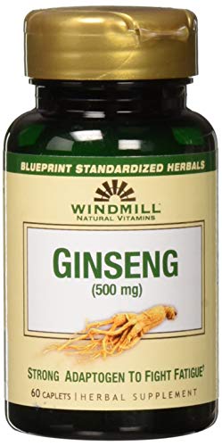 Windmill Ginseng 500 mg Energy Caplets - 60 ea.