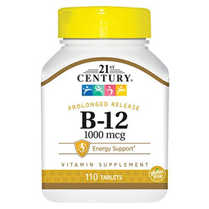 21st Century B-12 1000 mcg Prolonged Release Tablets - 110 E.