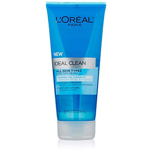 L'Oreal Ideal Clean Foaming Gel Cleanser, All Skin Types - 6.8 oz