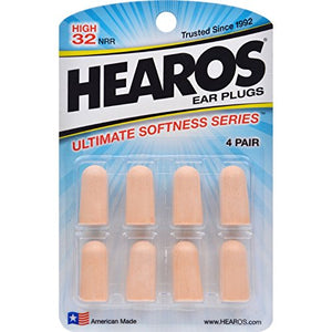 Hearos Ultimate Softness Series Ear Plugs - 4 Pairs.