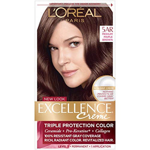 Loreal Excellence Hair Color Creme, 5AR Medium Maple Brown - 1 ea.