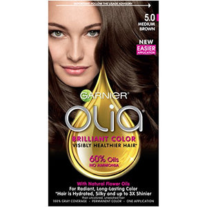 Garnier Olia Permanent Haircolor Oil Powered, Medium Brown 5.0 - 1 ea