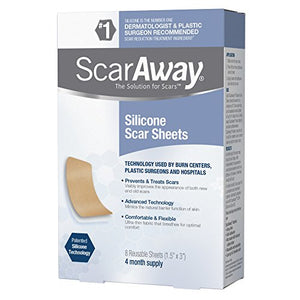 ScarAway Silicone Scar Sheets - 8 ea