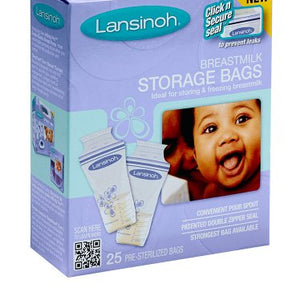 Lansinoh Breast Milk Storage Bags - 25 ea