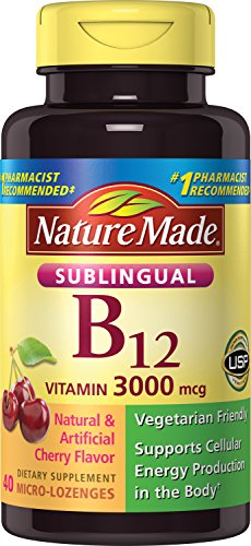 Nature Made Vitamin B-12 3000 mcg Sublingual Lozenges, Cherry - 40 ea.