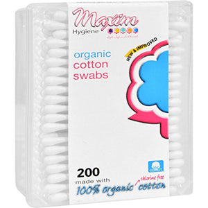 Maxim Hygiene - Organic Cotton Swabs - 180 Count