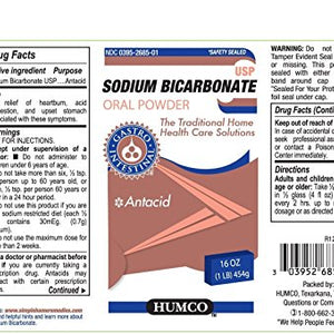 Humco sodium bicarbonate oral powder USP - 1 lb