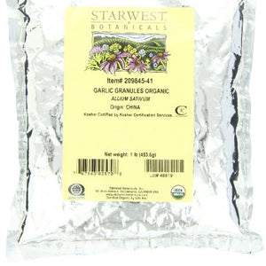 Starwest Botanicals - Bulk Garlic Granules Organic - 1 lb.