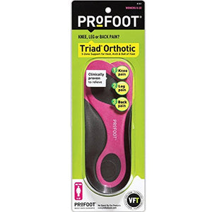 Profoot Triad orthotic insoles for women, fits all - 1 pair.