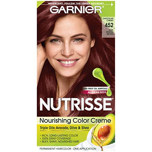 Garnier Nutrisse Haircolor, 452 Dark Reddish Brown Chocolate Cherry - 1 ea