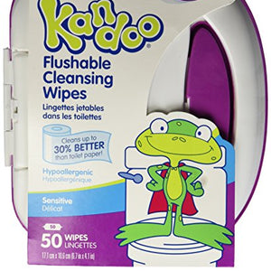 Pampers Kandoo flushable toddler wipes sensitive tub - 50 ea.