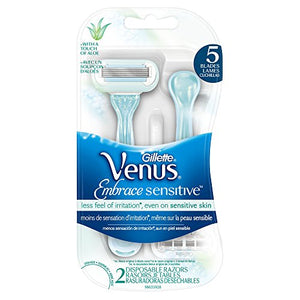 Gillette Venus Embrace Sensitive 5-Blade Disposable Razor - 2 ea