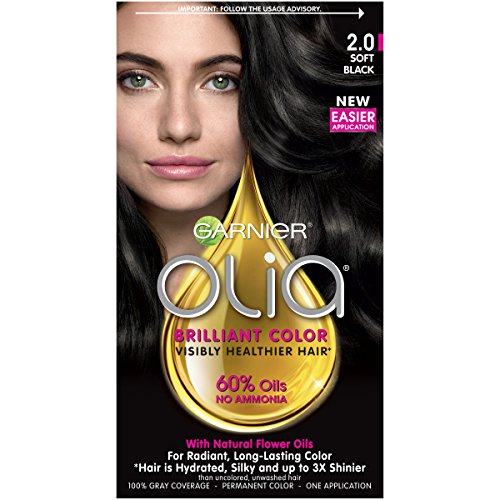Garnier Fructis Olia Permanent Haircolor Oil Powered, Soft Black 2.0 - 1 ea