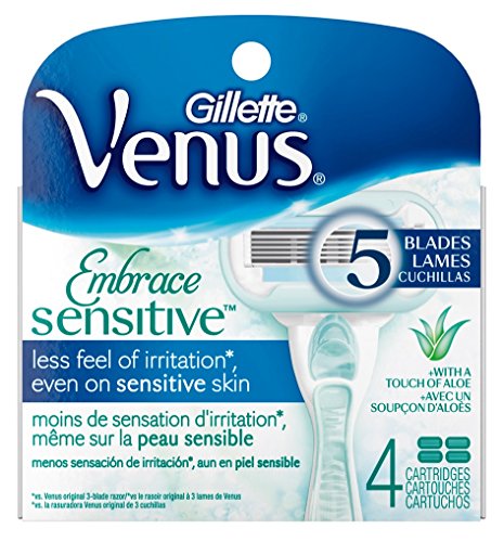 Gillette Venus Embrace Sensitive 5-Blade Cartridges - 4 ea