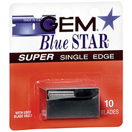 Gem Blue Star single edge razor blades - 10 ea, 12 pack