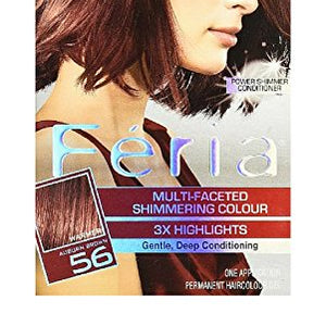 L'Oreal Feria Haircolor, 56 Brilliant Bordeaux, Auburn Brown - 1 ea.