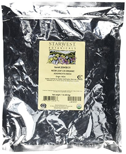 Starwest Botanicals - Bulk Neem Leaf C/S Organic - 1 lb.