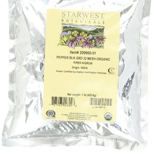 Starwest Botanicals - Bulk Black Pepper Medium Grind Organic - 1 lb.
